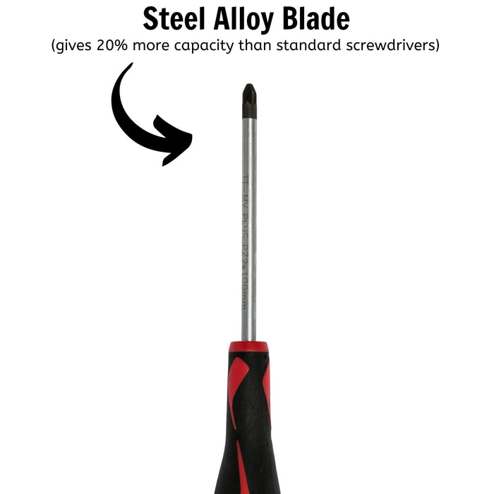 Teng Tools PZ Screwdriver PZ2 x 100mm M Teng Tools - Town Tools 