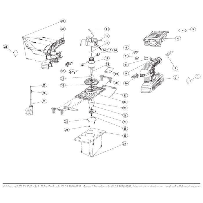 Draper Base Plate Assembly for Power Tools