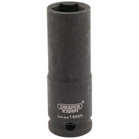 Draper Expert HI-TORQ 6 Point Deep Impact Socket, 3/8" Sq. Dr., 14mm