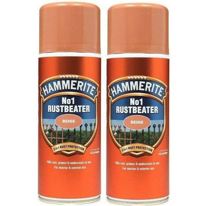 2x Hammerite NO.1 Rust Beater Aerosol Anti Corrosion Protection Spray 400ml Hammerite - Town Tools 