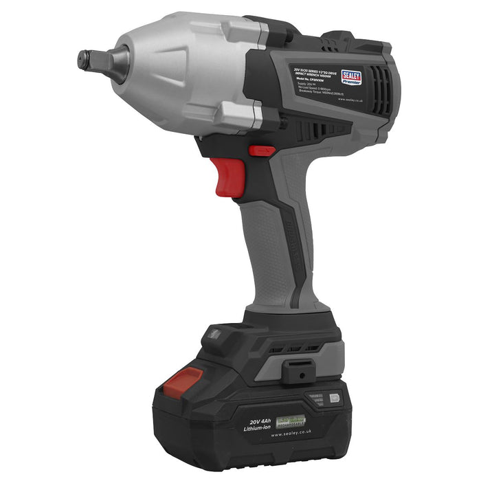 Premier SV20 Series 1/2"Sq Drive Brushless Cordless Impact Wrench 20V Body Only Sealey Premier - Town Tools 