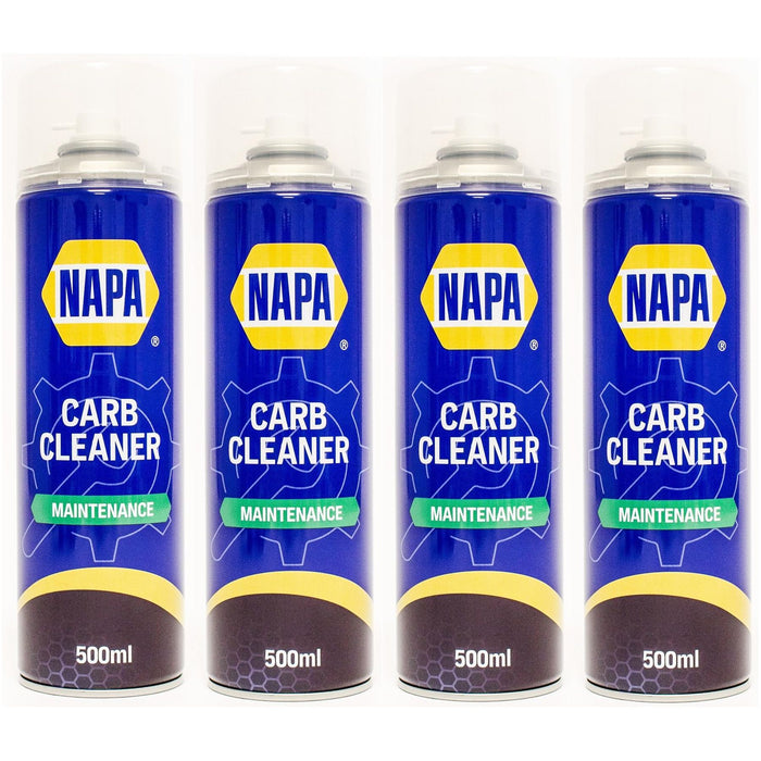 4x NAPA Carb Cleaner Spray Carburettor Intake Spray Cleaner Professional 500Ml NAPA - Town Tools 