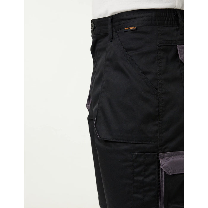 Portwest Texo Contrast Shorts - Black - Medium