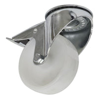Sealey Castor Wheel Bolt Hole Swivel with Total Lock100mm SCW4100SBL