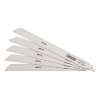 Draper Bi-metal Reciprocating Saw Blades for Metal Cutting, 225mm, 18tpi (Pack o