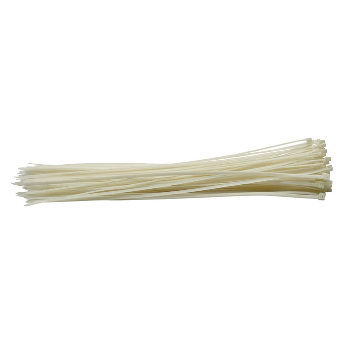 Draper Cable Ties, 4.8 x 400mm, White (Pack of 100) 70401 Draper - Town Tools 