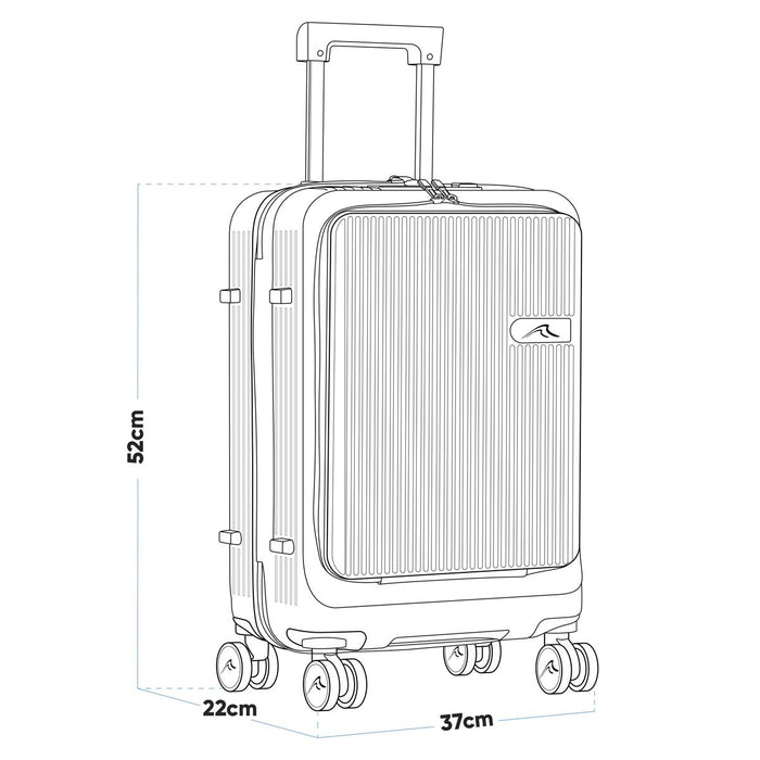 Dellonda Cabin Size Luggage with Laptop Compartments & Dual TSA Lock 20"