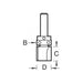 Trend 46/91 x 1/4 TCT 90° Shank Mounted Template Profiler 12.7 x 9.5mm Trend - Town Tools