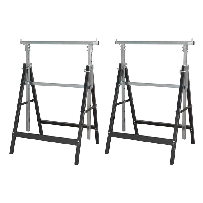 Sealey Fold Down Telescopic Trestle 200kg Capacity - Pair FDT32 Sealey - Town Tools 