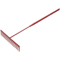 Faithfull Asphalt Rake 16 Flat Teeth - Tubular Steel Shaft