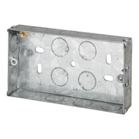 Dencon Metal Back Box 2-Gang 25mm