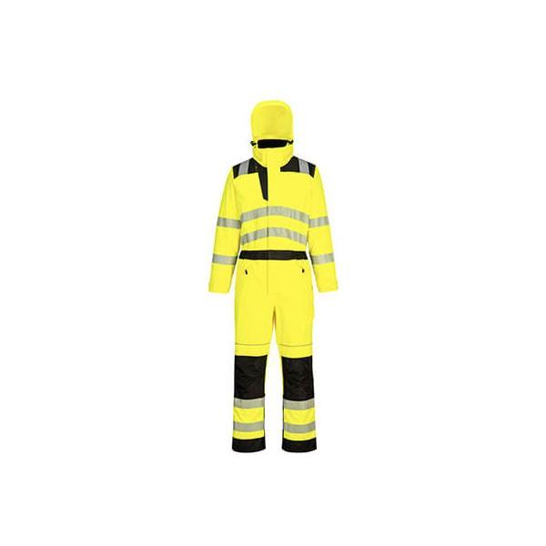 Portwest Pw3 Hi-Vis Rain Coverall Medium PW355YBRM Portwest - Town Tools 