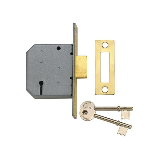 Yale Locks PM322 3 Lever Mortice Deadlock Polished Chrome 65mm 2.5in Yale Locks - Town Tools