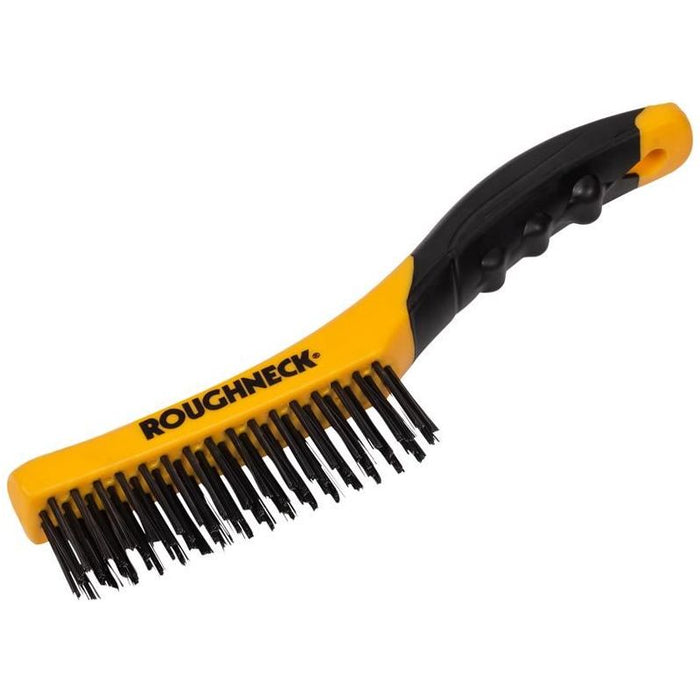 Roughneck Shoe Handle Wire Brush Soft Grip 255mm (10in) Roughneck - Town Tools