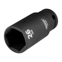 Draper Draper HI-TORQ Metric Deep Impact Socket, 3/8" Sq. Dr., 26mm