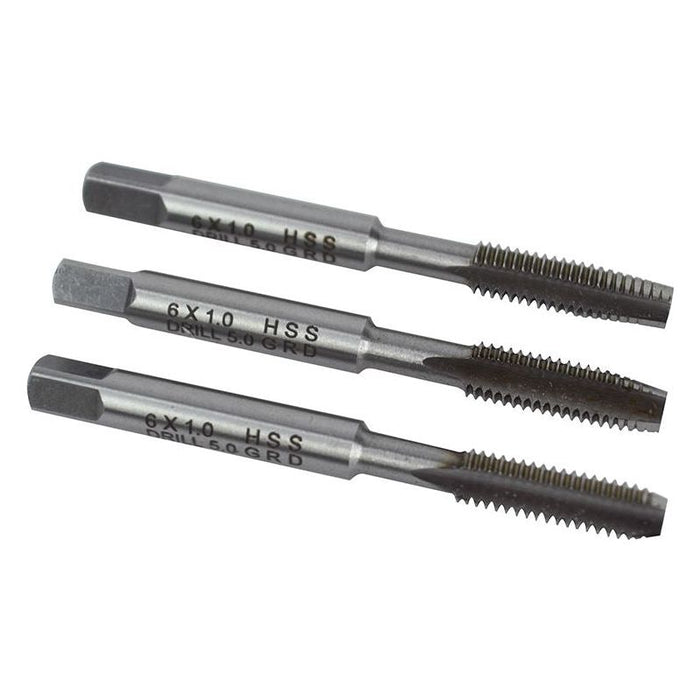Faithfull HSS Straight Flute Tap Set M6 x 1.0, 3 Piece Faithfull - Town Tools