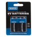 Draper PowerUP Ultra Alkaline 9V Batteries (Pack of 2) 03983 Draper - Town Tools 