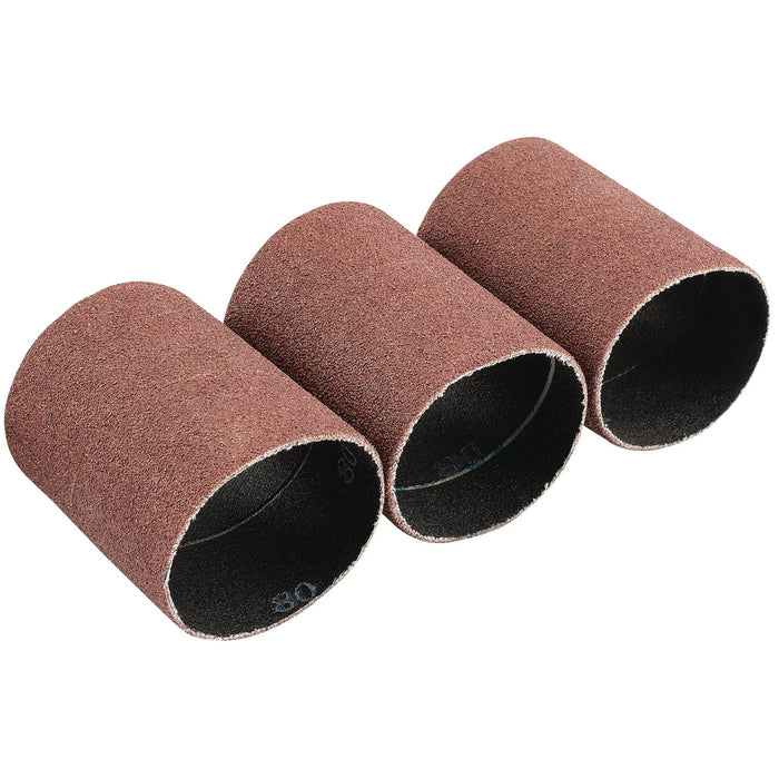 Draper Aluminium Oxide Sanding Sleeves, 45 x 60mm, 80 Grit (Pack of 3) - APT255