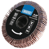 Draper Aluminium Oxide Flap Wheel, 10 x 60mm, 80 Grit - APT256