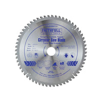 Faithfull TCT Circular Saw Blade Triple Chip Ground 250 x 30mm x 60T NEG