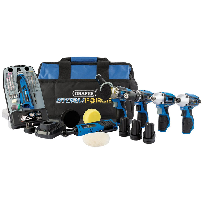 Draper Storm Force® 12V Multi-Power Interchange Kit, 3 x 1.5Ah Li-ion Batteries