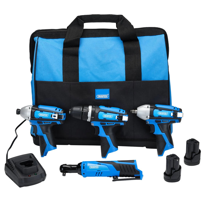 Draper 12V Drill Drive and Ratchet Interchange Kit II, 2 x 1.5Ah Li-ion