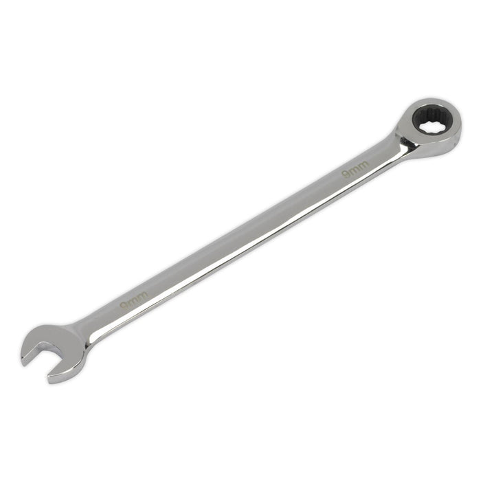 Sealey Combination Ratchet Spanner Extra-Long 9mm AK6391009 Sealey - Town Tools 