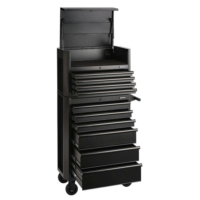 Draper BUNKER 10 Drawer Combined Roller Cabinet and Tool Chest, 26", Black