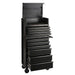 Draper BUNKER 10 Drawer Combined Roller Cabinet and Tool Chest, 26", Black