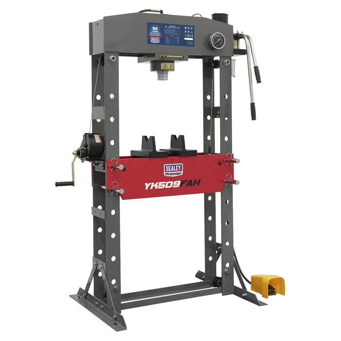 Sealey Premier Premier Air/Hydraulic Floor Type Press with Foot Pedal 50 Tonne Sealey Premier - Town Tools 