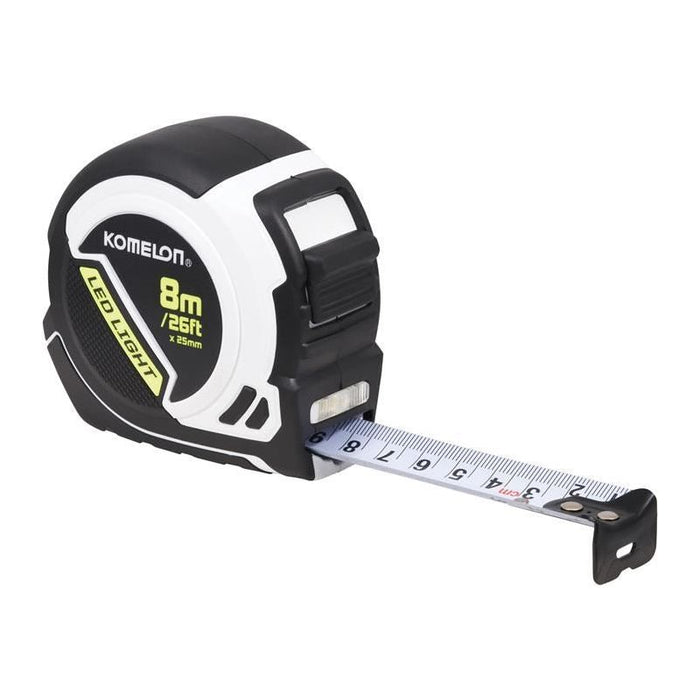 Komelon LED LIGHT Tape Measure 8m/26ft (Width 25mm) Komelon - Town Tools