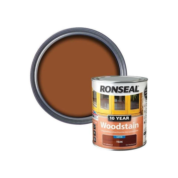 Ronseal 10 Year Woodstain Teak 750ml Ronseal - Town Tools