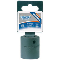 Draper Impact Socket, 1/2" Sq. Dr., 24mm 28545