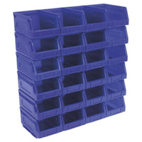 Sealey Plastic Storage Bin 105 x 165 x 85mm Blue Pack of 24 TPS224B