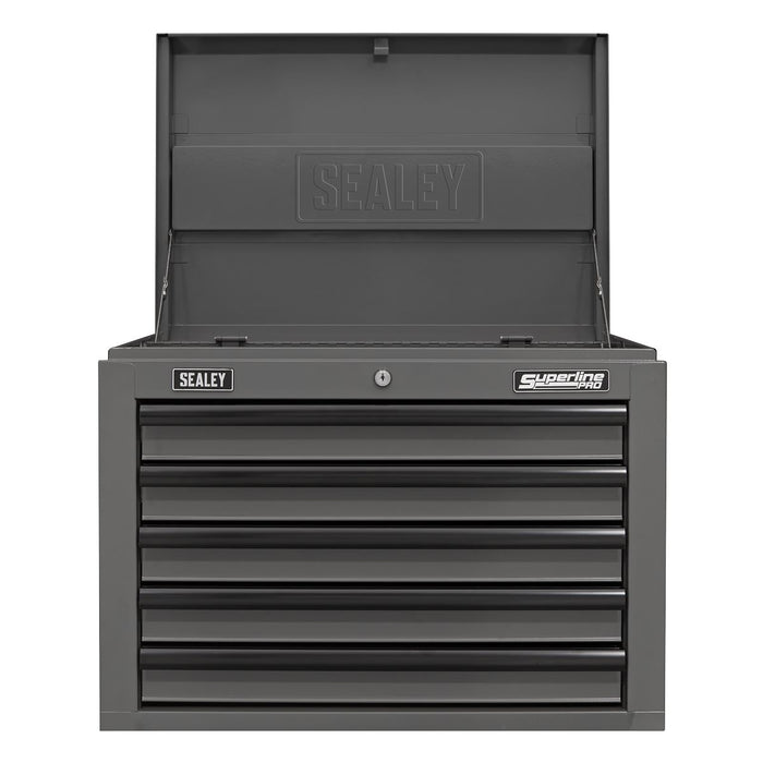 Superline Pro Superline PRO Topchest 5 Drawer - Grey/Black AP26059TG Superline Pro - Town Tools 