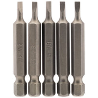 Draper Plain Slot Insert Bit, 3mm, 1/4" Hex, 50mm Long (Pack of 5) 64267