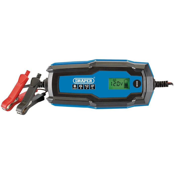 Draper 6/12V Smart Charger and Battery Maintainer, 6A 53490 Draper - Town Tools 