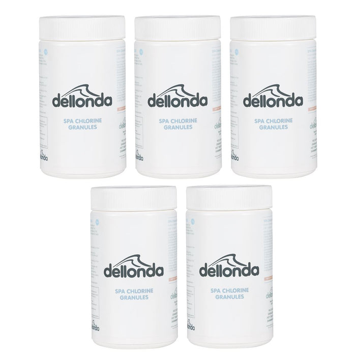 Dellonda Chlorine Granules for Hot Tubs/Spas & Swimming Pools 5 x 1kg