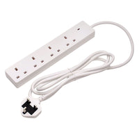 Draper Four Socket Extension Lead with Neon Indicator, 2m