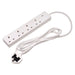 Draper Four Socket Extension Lead with Neon Indicator, 2m Draper - Town Tools