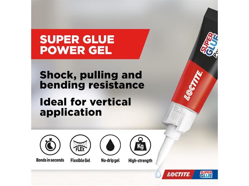 Loctite Super Glue Power Gel Tube 3g Loctite - Town Tools