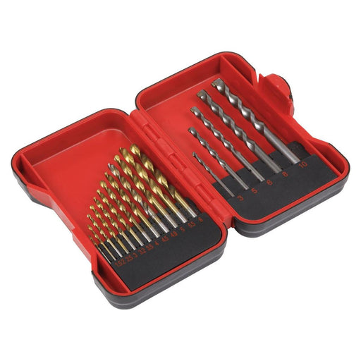Sealey HSS/Masonry Drill Bit Set 17pc AK3717TCM Sealey - Town Tools 