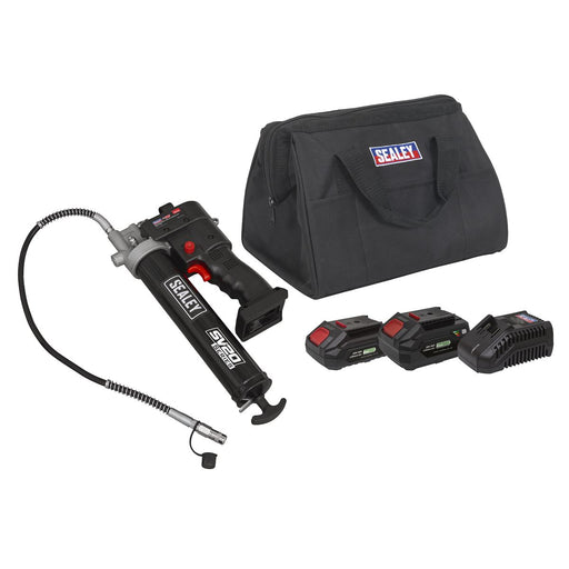 Sealey SV20 Series Cordless Grease Gun 20V - 2 Batteries CP20VGRGKIT Sealey - Town Tools 