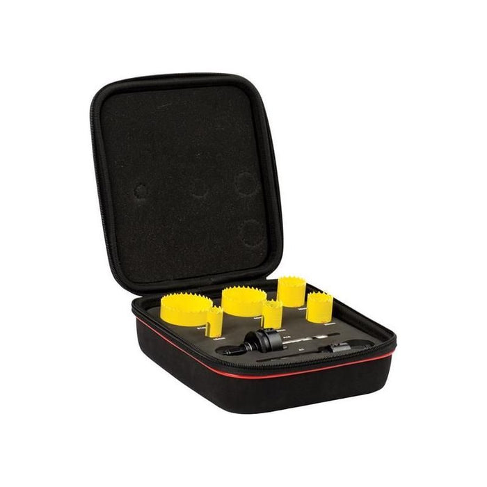 Starrett KFC06022 Fast Cut Bi-Metal Electrician's Holesaw Kit, 8 Piece Starrett - Town Tools