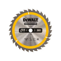 Dewalt Power Tools Portable Construction Circular Saw Blade 184 x 16mm x 30T