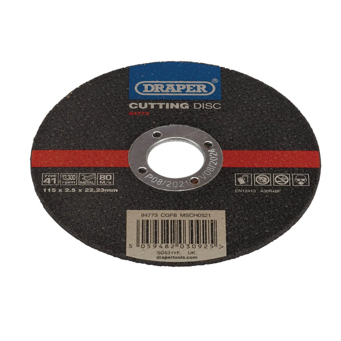Draper Metal Cutting Disc, 115 x 2.5 x 22.23mm - CGF8