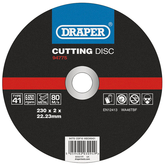 Draper Metal Cutting Disc, 230 x 2 x 22.23mm - CGF10