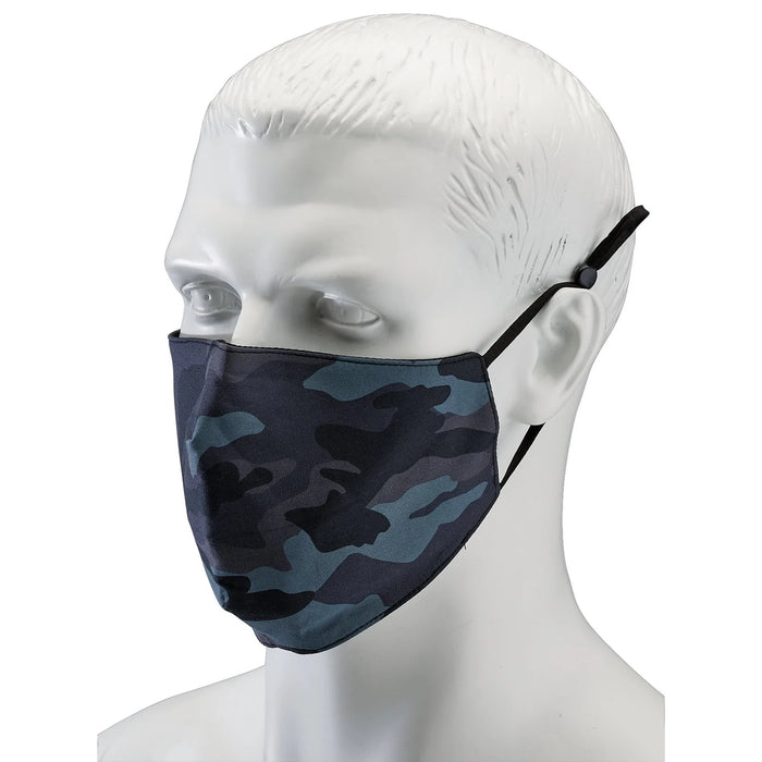 Draper Camo Fabric Resuable Face Masks, Blue (Pack of 2) - FCMC