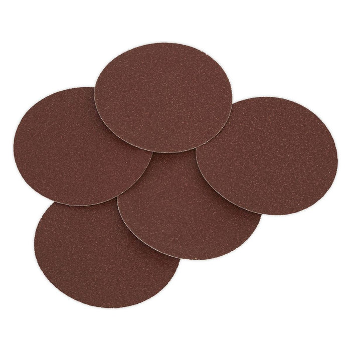 Sealey Sanding Disc125mm 80Grit Adhesive Backed Pack of 5 SSD01 Sealey - Town Tools 