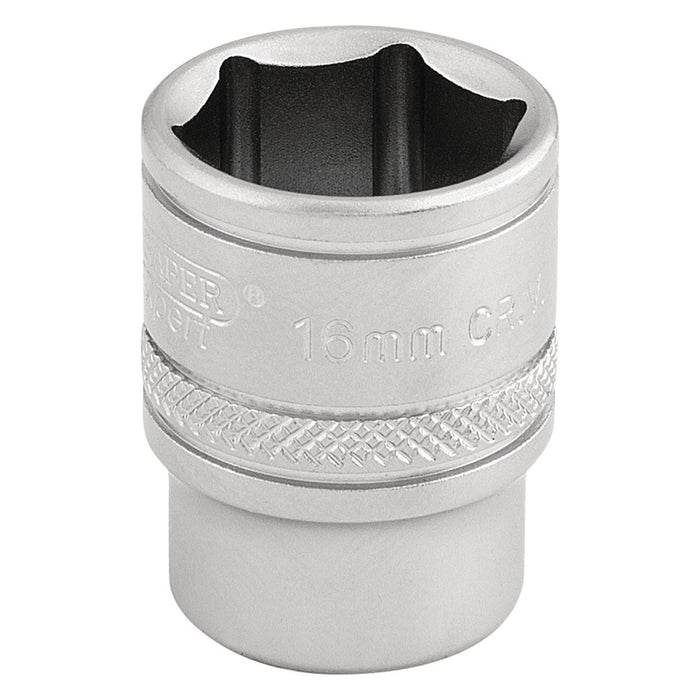 Draper 6 Point Metric Socket, 3/8" Sq. Dr., 16mm 16542 Draper - Town Tools 